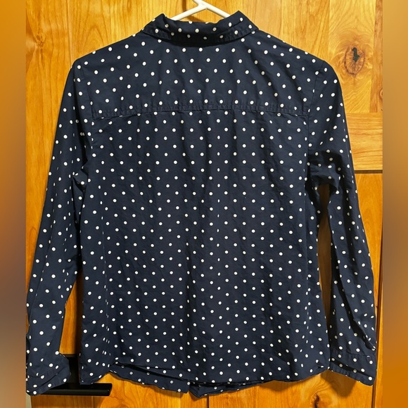 Karen Scott Petite Polka Dot Button Down - Picture 6 of 7